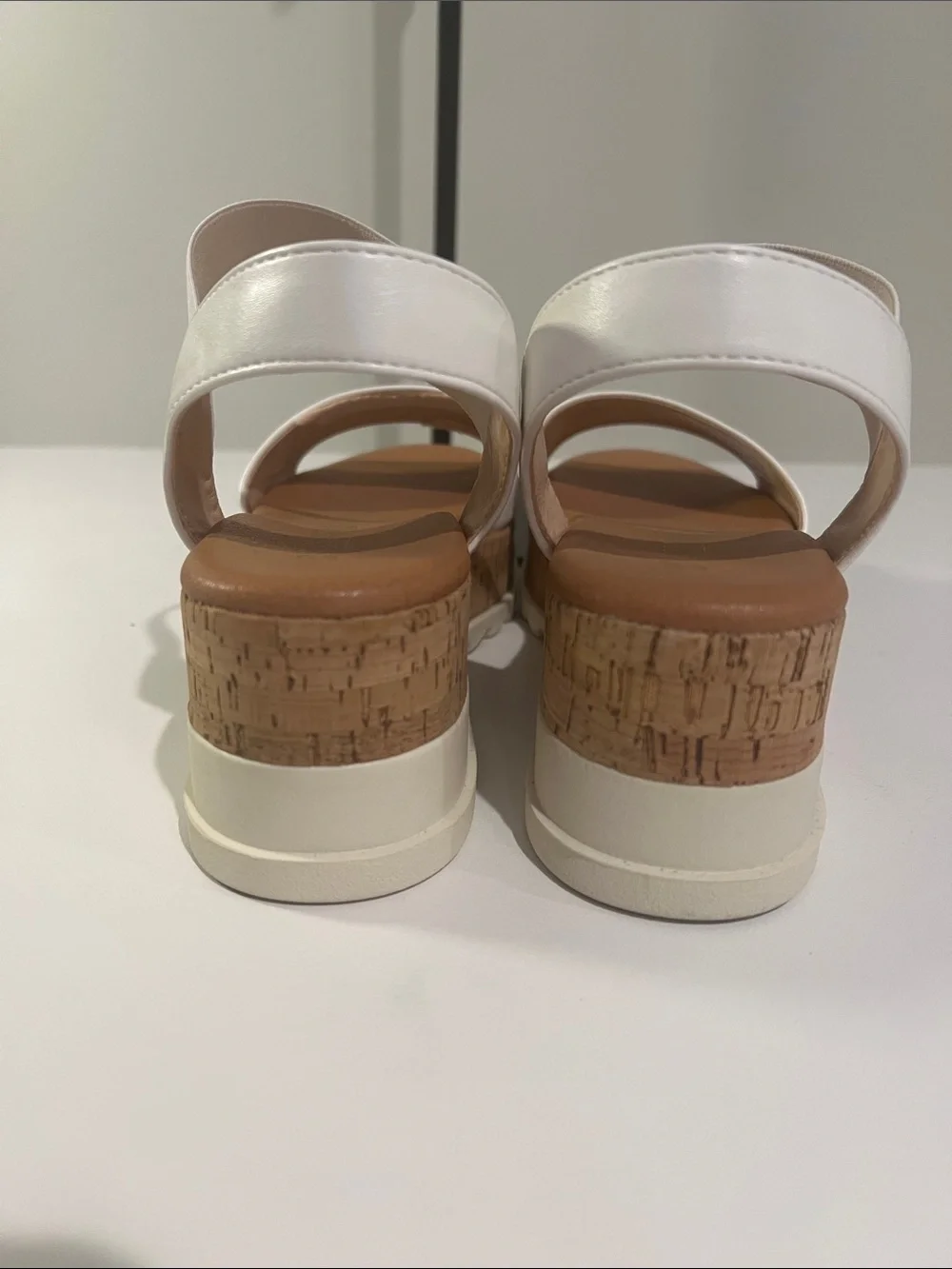 Dream Pairs White Cork Platform Sandals - Picture 7 of 7